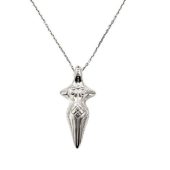 Gold Plated Silver Goddess Pendant: Trypillian Bereginya Jewelry