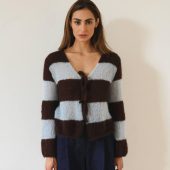Handmade White Mohair Knit Cardigan: Cozy Lightweight Sweater