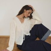 Handmade Mohair Knit Cardigan: Cozy Lightweight Sweater