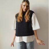Hand-knitted Mohair Yellow Vest: Women's Cozy Knitwear