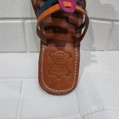 Handmade Moroccan Multicolor Leather Sandals For Women – Colorful Summer Flats – Boho Strappy Design – Traditional Artisan Slides